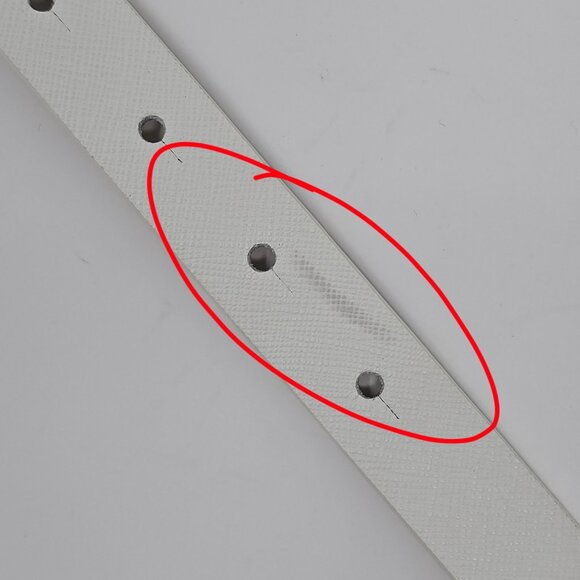 Kate Spade Leather Slim White Belt with Glitter Spade Buckle, Small - Picture 13 of 15